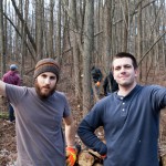 Two Affiliates working in the woods.